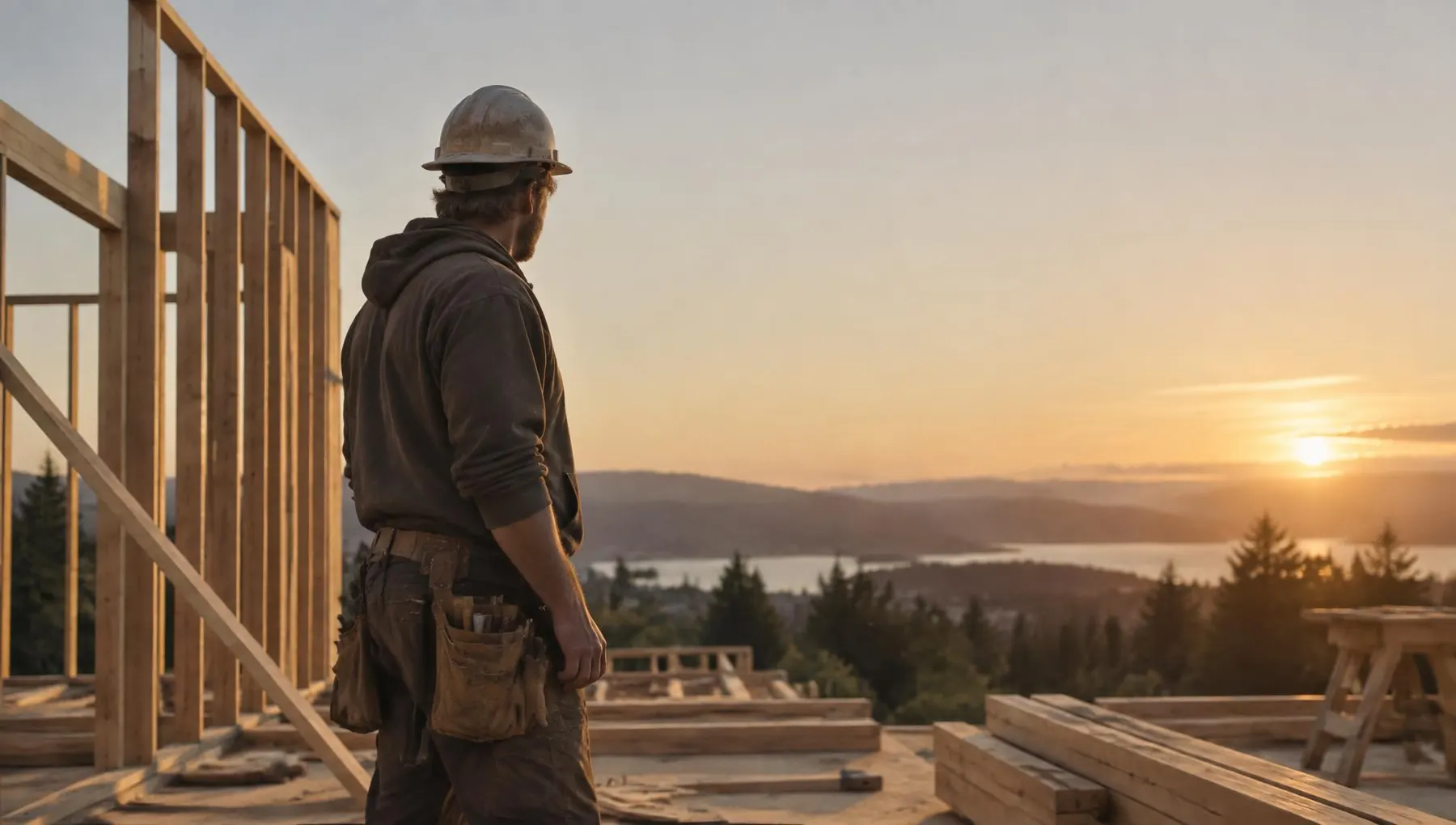 Entrepreneur sur un chantier