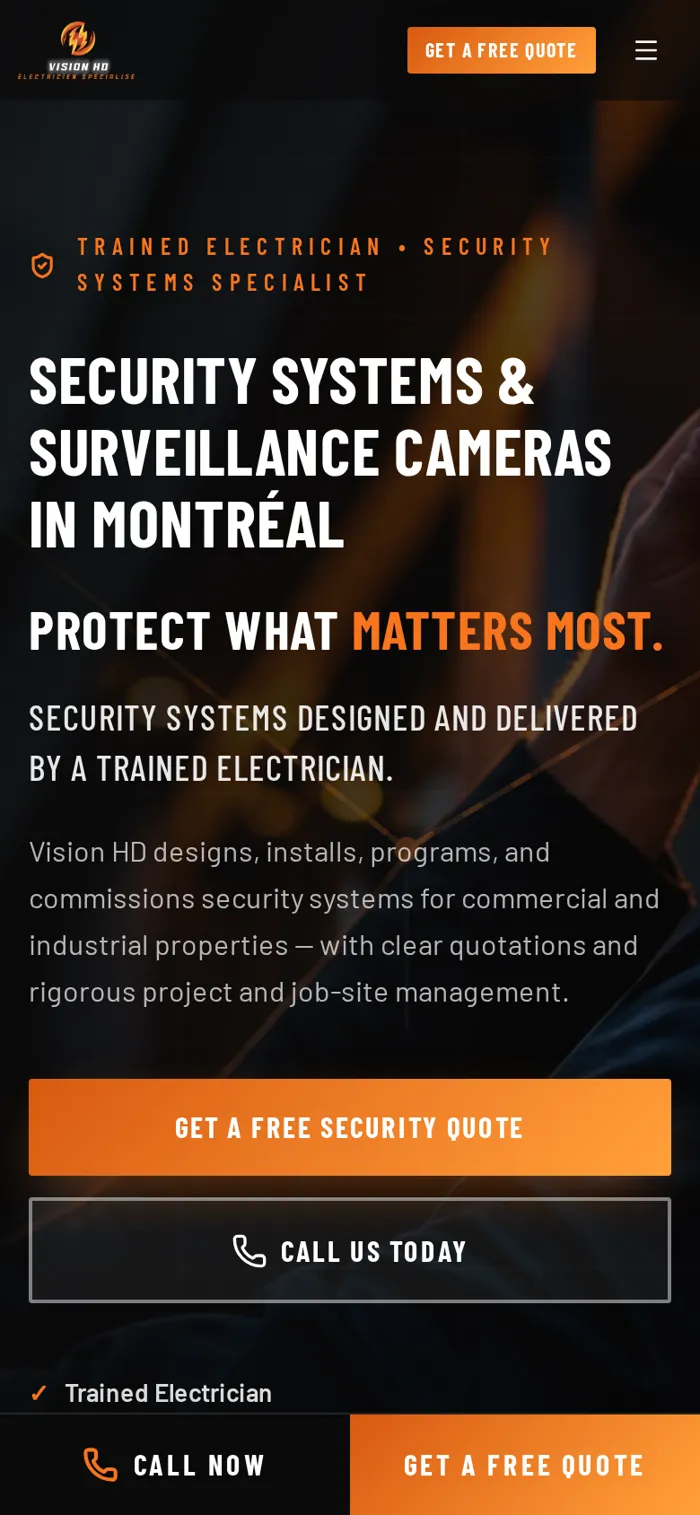 Accueil mobile de Vision HD